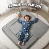 VEVOR 4-Piece Modular Kids Play Couch – Soft Foam Toddler Sofa Set with Washable Covers for Creative Play & Lounge