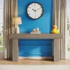 63-Inch Farmhouse Console Table – Long Wood Entryway Table with Storage Shelf, Rustic Sofa Table for Living Room & Hallway