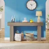 63-Inch Farmhouse Console Table – Long Wood Entryway Table with Storage Shelf, Rustic Sofa Table for Living Room & Hallway