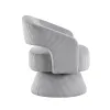 Modern Gray Corduroy Swivel Accent Chair – 360° Rotating Upholstered Lounge Chair with Metal Base for Living Room & Bedroom
