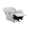Gray Chenille Glider Recliner Chair, Manual Reclining Accent Chair with Pillowtop Arms, Smooth Gliding Motion Living Room Recliner