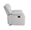 Gray Chenille Glider Recliner Chair, Manual Reclining Accent Chair with Pillowtop Arms, Smooth Gliding Motion Living Room Recliner
