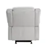 Gray Chenille Glider Recliner Chair, Manual Reclining Accent Chair with Pillowtop Arms, Smooth Gliding Motion Living Room Recliner