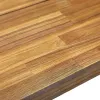 Set of 2 Modern Industrial Acacia Wood Dining Benches – Slat Panel Outdoor/Indoor Seating with Powder-Coated Frame