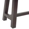 Set of 2 Modern Industrial Acacia Wood Dining Benches – Slat Panel Outdoor/Indoor Seating with Powder-Coated Frame