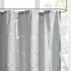 Intelligent Design Raina Metallic Geometric Shower Curtain – 72x72 Modern Microfiber Bathroom Curtain with Shiny Print