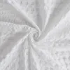 Madison Park Arlo Waffle Weave Cotton Shower Curtain – 72x72 Textured Solid White Spa-Style Bathroom Curtain