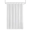 Madison Park Arlo Waffle Weave Cotton Shower Curtain – 72x72 Textured Solid White Spa-Style Bathroom Curtain