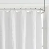 Madison Park Arlo Waffle Weave Cotton Shower Curtain – 72x72 Textured Solid White Spa-Style Bathroom Curtain