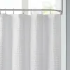 Madison Park Arlo Waffle Weave Cotton Shower Curtain – 72x72 Textured Solid White Spa-Style Bathroom Curtain