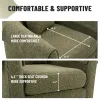 360° Swivel Accent Chair with Ottoman – Chenille Upholstered Lounge Chair with Armrests & Pillow, Modern Living Room Seating