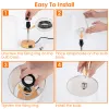3-Way Dimmable Touch Control Table Lamp with USB Ports, Modern Bedside Lamp with Fabric Shade & LED Bulb, Warm Light Nightstand Lamp