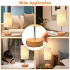 3-Way Dimmable Touch Control Table Lamp with USB Ports, Modern Bedside Lamp with Fabric Shade & LED Bulb, Warm Light Nightstand Lamp