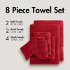 8-Piece Luxury Cotton Towel Set – 800 GSM Plush Bath, Hand & Wash Towels with Antimicrobial Protection