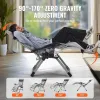 Heavy-Duty Zero Gravity Reclining Chair – 500LB Capacity Folding Lounge Chair with Cushion, Cup Holder Tray & Adjustable Recliner (26”)