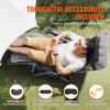 Heavy-Duty Zero Gravity Reclining Chair – 500LB Capacity Folding Lounge Chair with Cushion, Cup Holder Tray & Adjustable Recliner (26”)