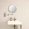 8-inch Wall Mounted Makeup Vanity Mirror, 1X / 10X Magnification Mirror, 360° Swivel with Extension Arm